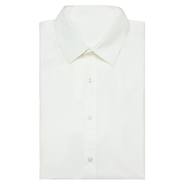 Ivory Microfiber Point Collar Shirt