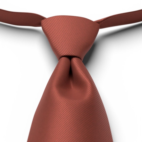 Rust Pre-Tied Tie
