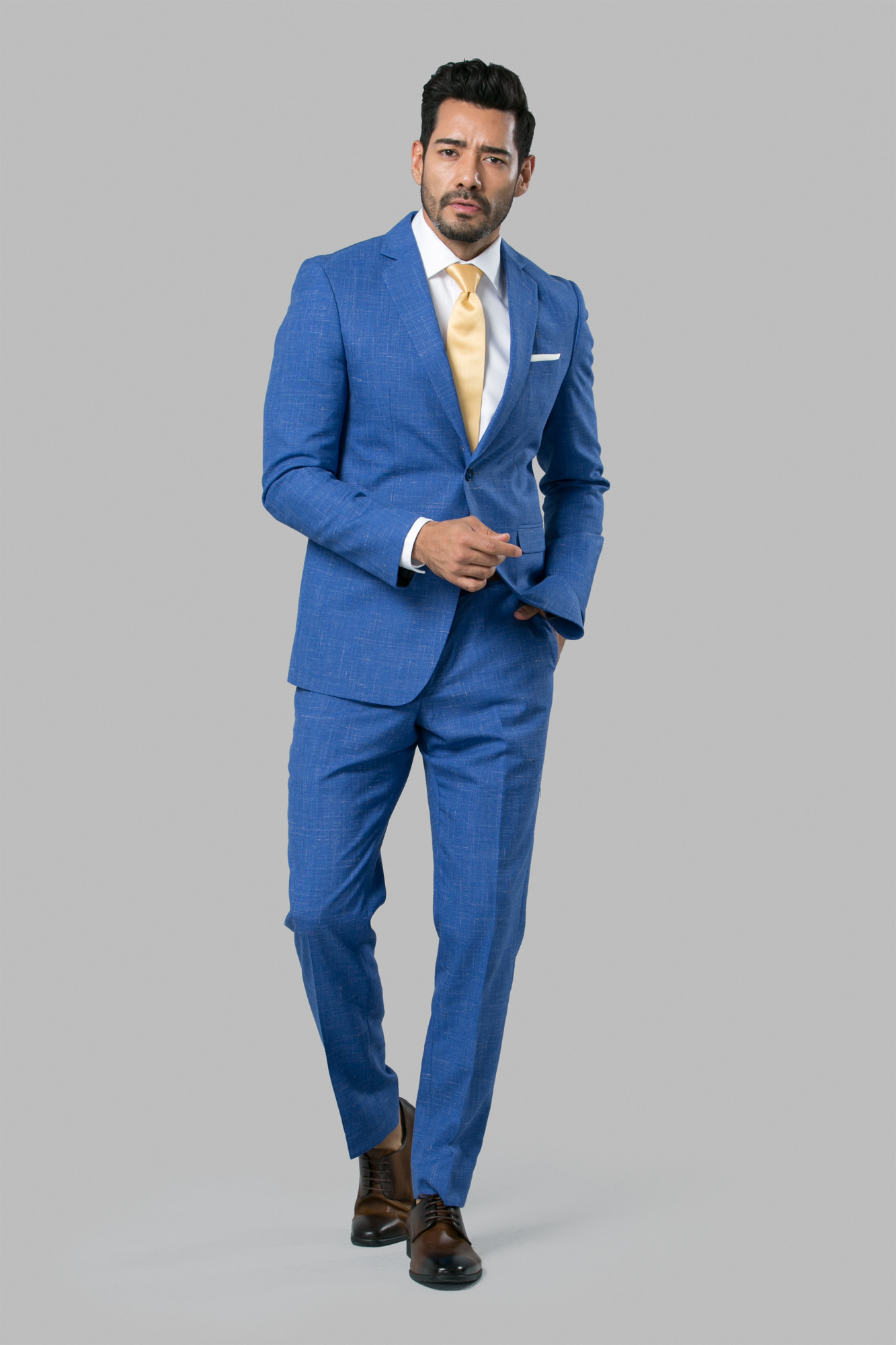 Blue Chambray Suit