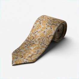 Yellow Floral Self-Tie Tie