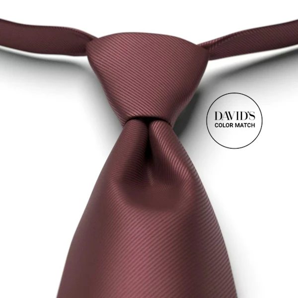 Wine Solid Pre-Tied Tie