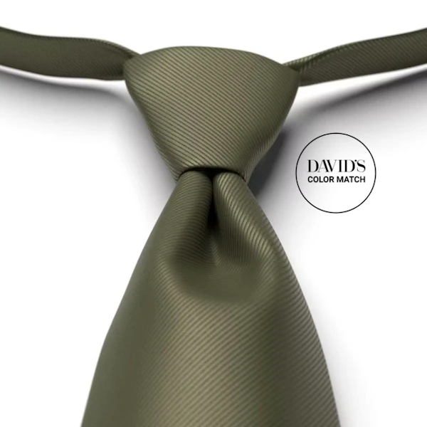 Olive Solid Pre-Tied Tie