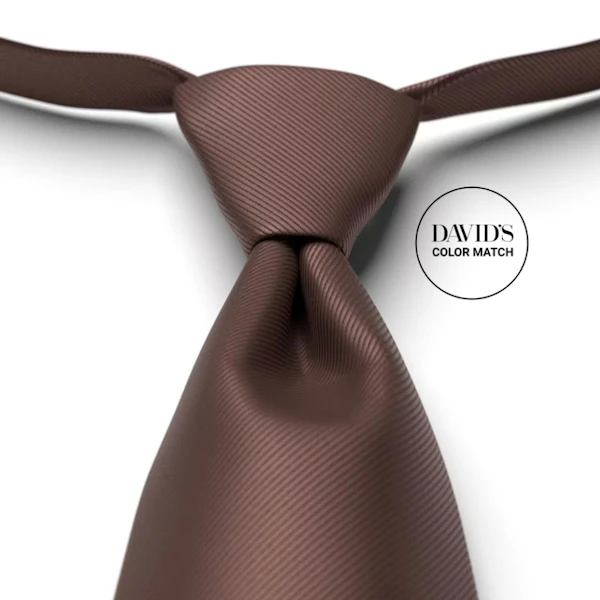 Chocolate Solid Pre-Tied Tie
