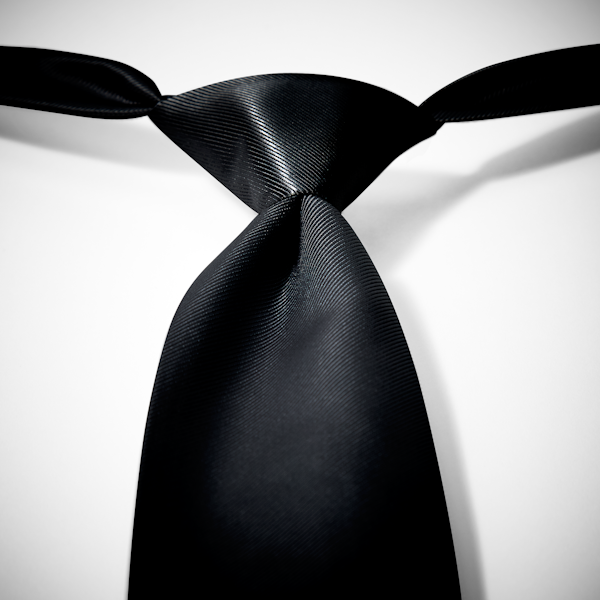 Black Pre-Tied Tie