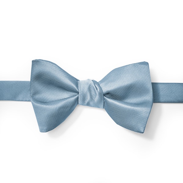 Steel Blue Pre-Tied Bow Tie