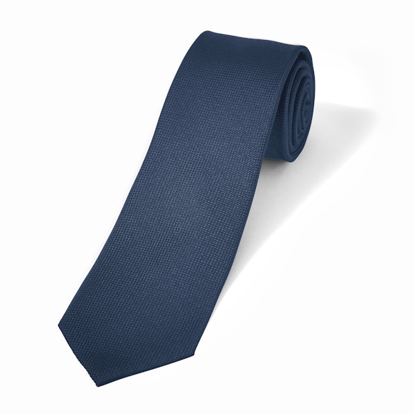 Navy Textured Microsquare Tie