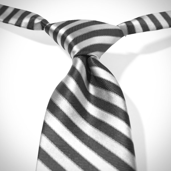 Black Striped Pre-Tied Tie
