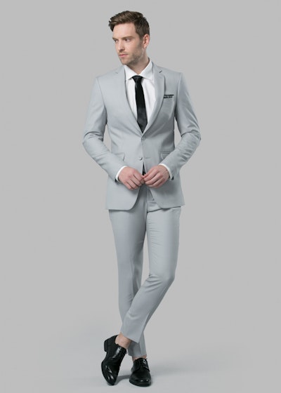 Light Gray Suit Menguin Light Gray Wedding Suit