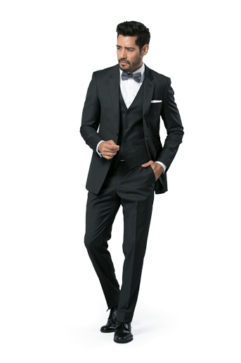 Charcoal Notch Lapel Tuxedo | Menguin | Charcoal Tuxedo