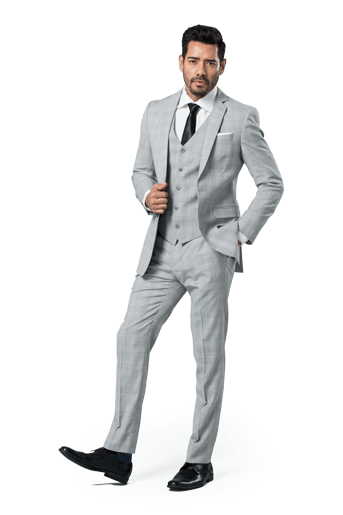 A product image for the Gray Plaid Suit