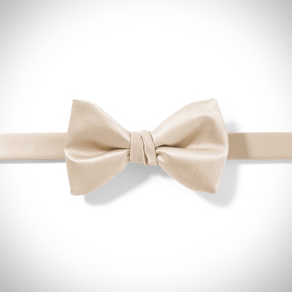 Champagne Pre-Tied Bow Tie