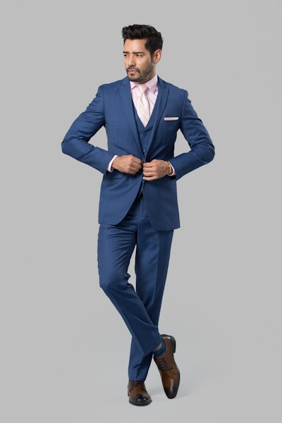 Gorgeous Slim Dark Blue Wedding Suits For Men,Custom Made Tailored Men Blue  Suit