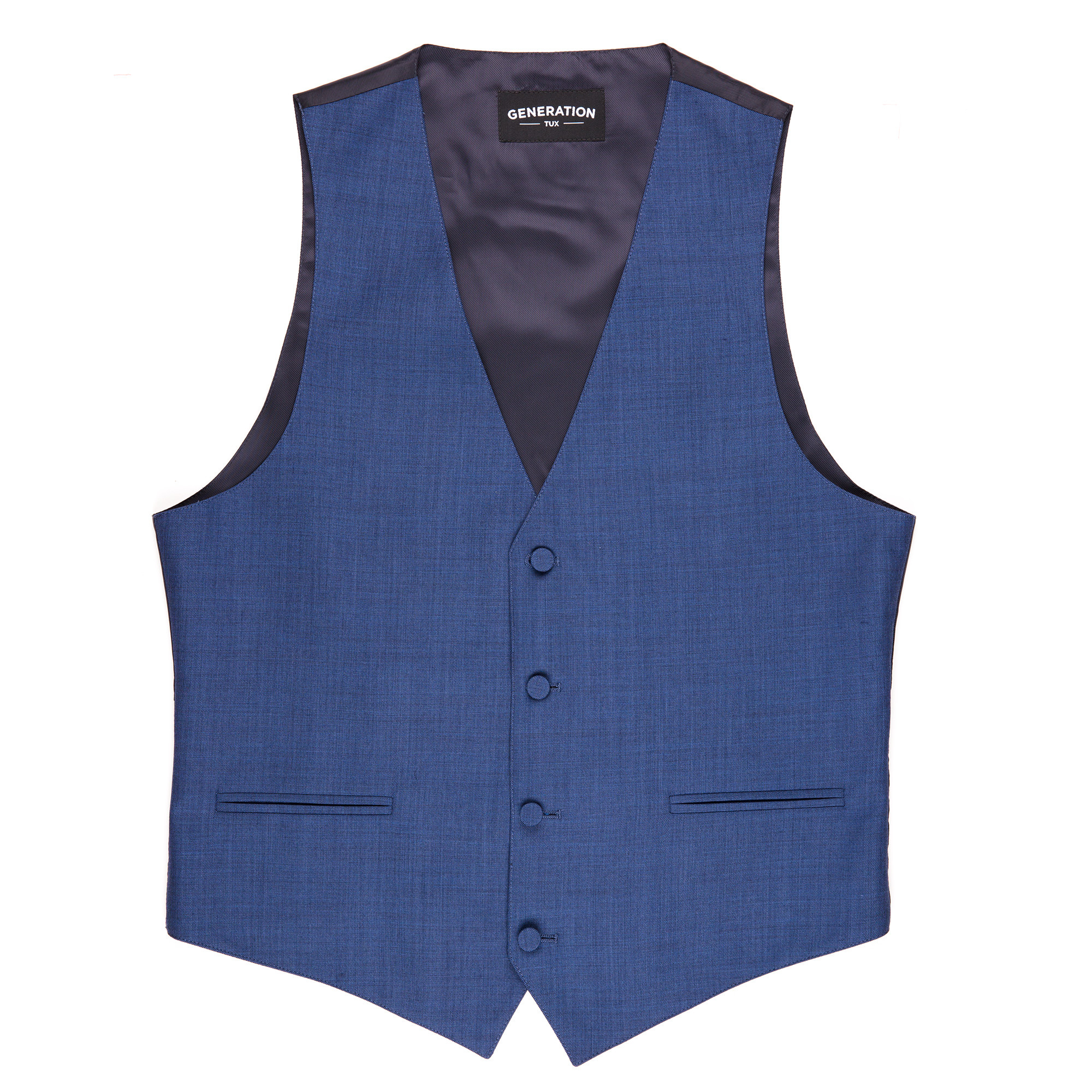Blue Edge Lapel Tuxedo Vest
