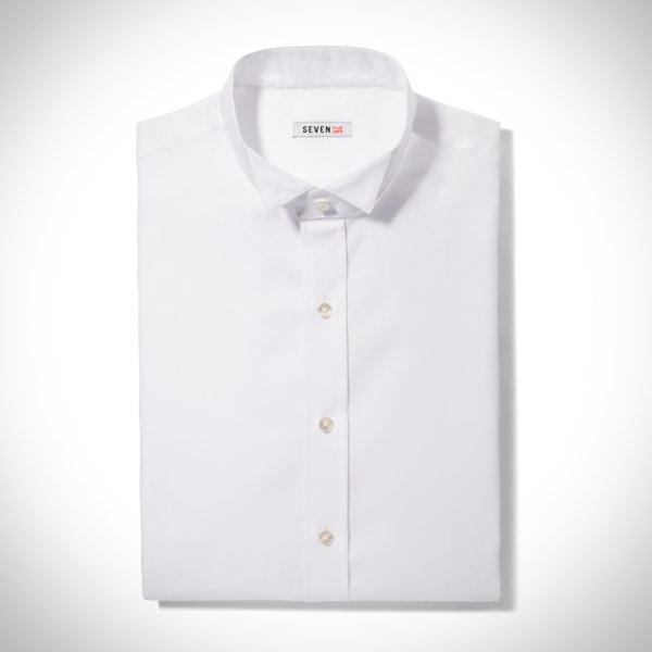 White Wingtip Collar Shirt