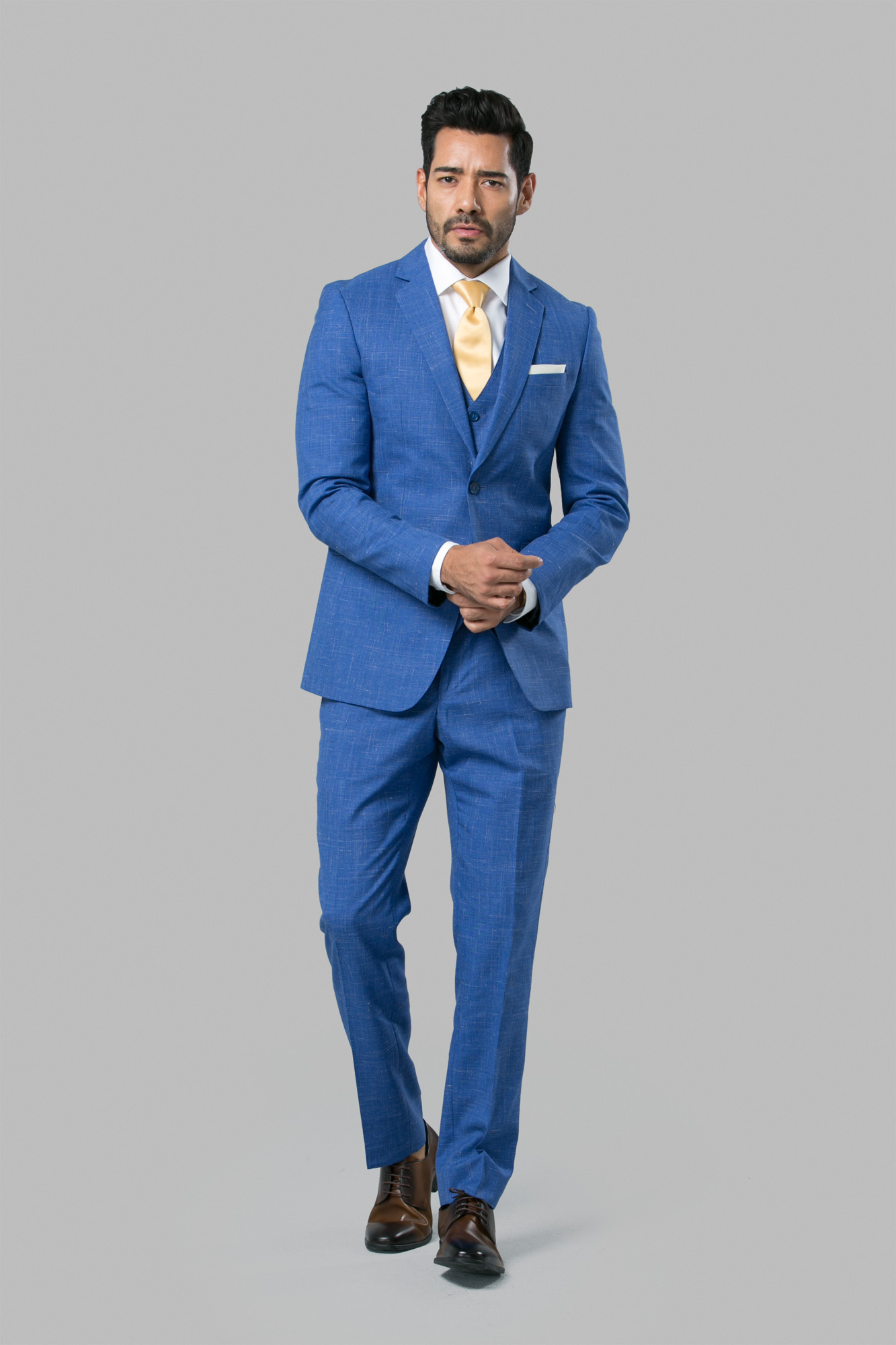 men's chambray suit