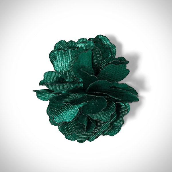 Emerald Carnation Lapel Pin