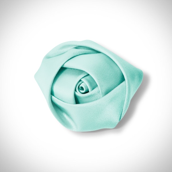 Tiffany Blue Rose Lapel Pin