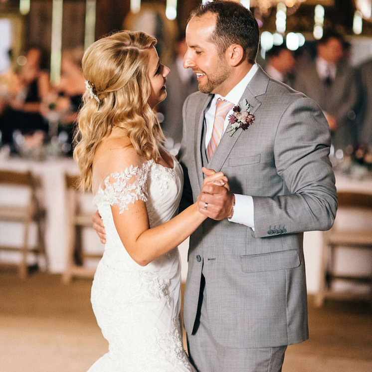Bride and groom first dance