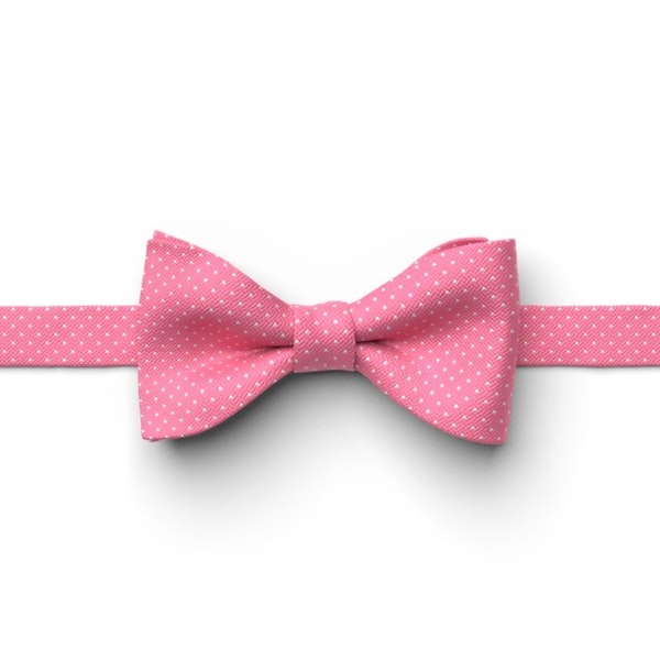 Bubble Gum Pin Dot Pre-Tied Bow Tie