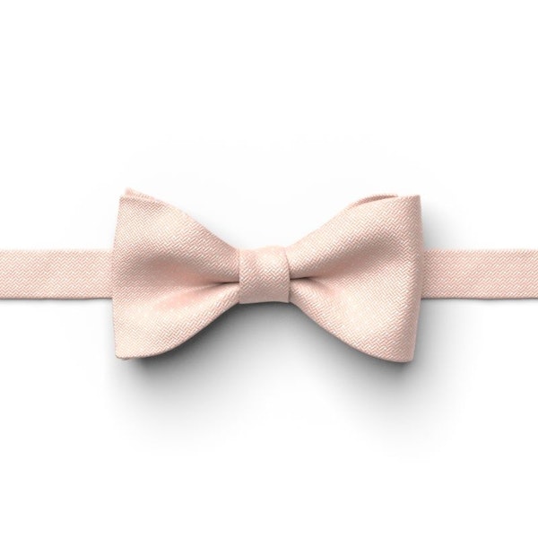 Blush Pin Dot Pre-Tied Bow Tie