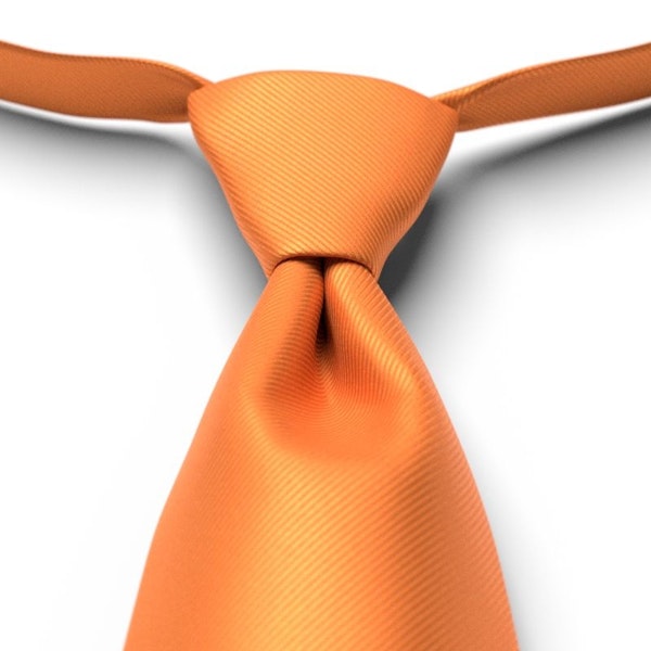 Tangerine Solid Pre-Tied Tie
