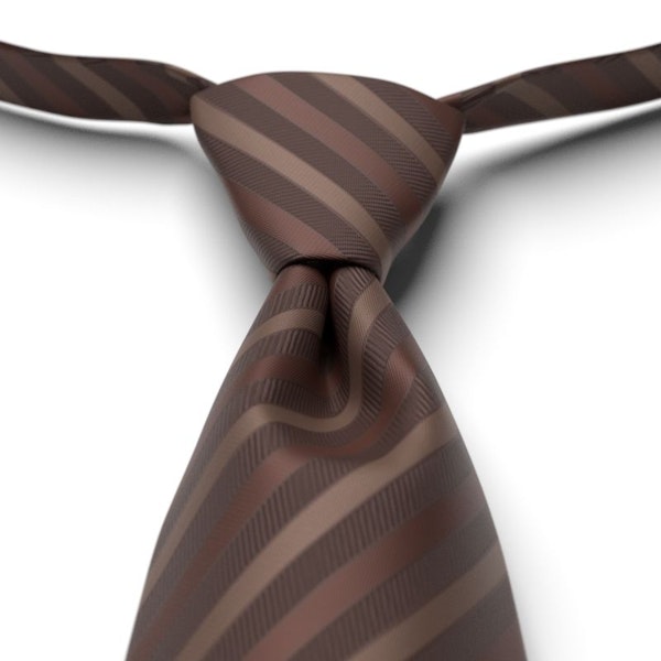 Chocolate Striped Pre-Tied Tie