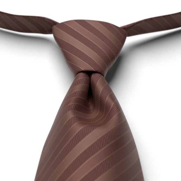Chocolate Pre-Tied Striped Tie