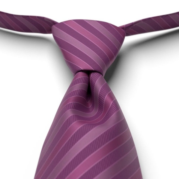 Persian Plum Pre-Tied Striped Tie