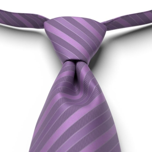 Purple Striped Pre-Tied Tie