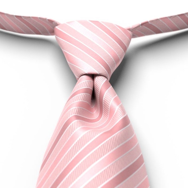 Tea Rose Pre-Tied Striped Tie