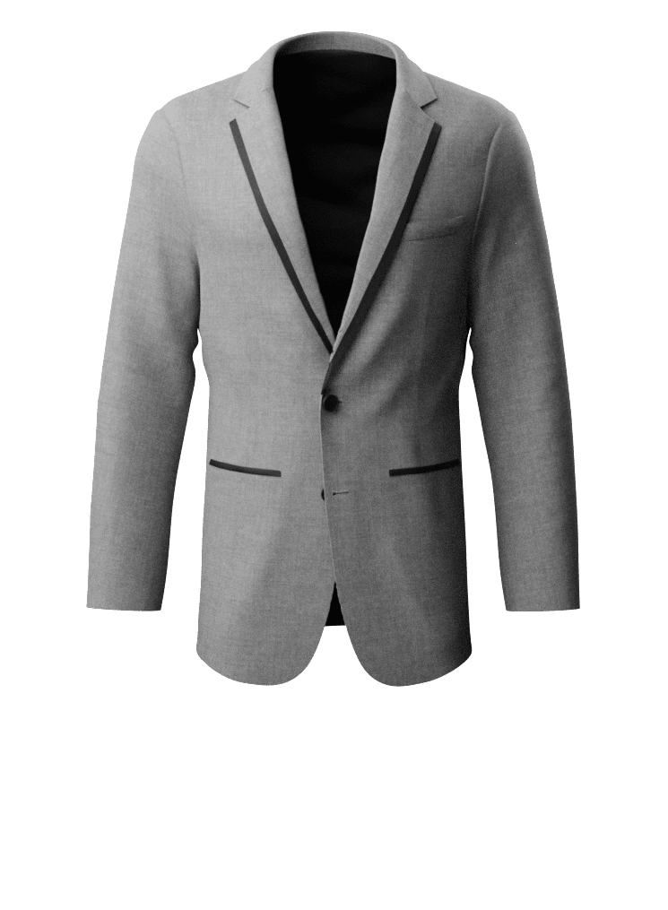 Light Gray Notch Lapel Tuxedo