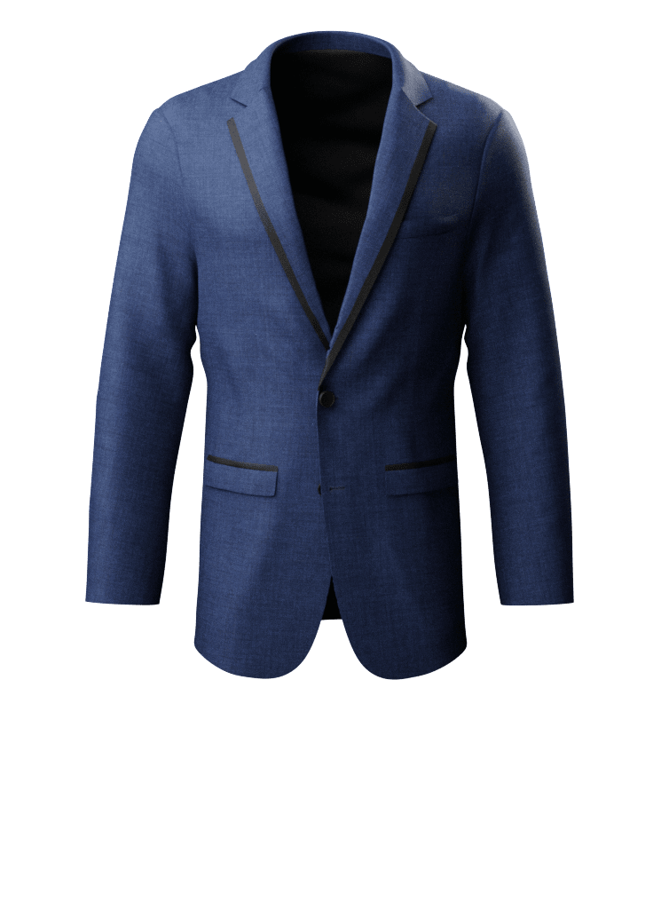 Mystic Blue Edge Notch Lapel Tuxedo