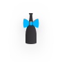 Icon showing a wine bottle with a bow tie on it.