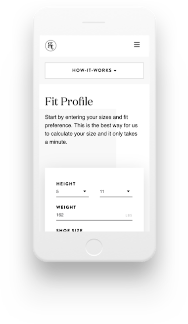 Gentux Fit Profile on mobile device