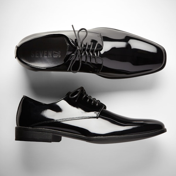 Black Gloss Tuxedo Shoes Menguin