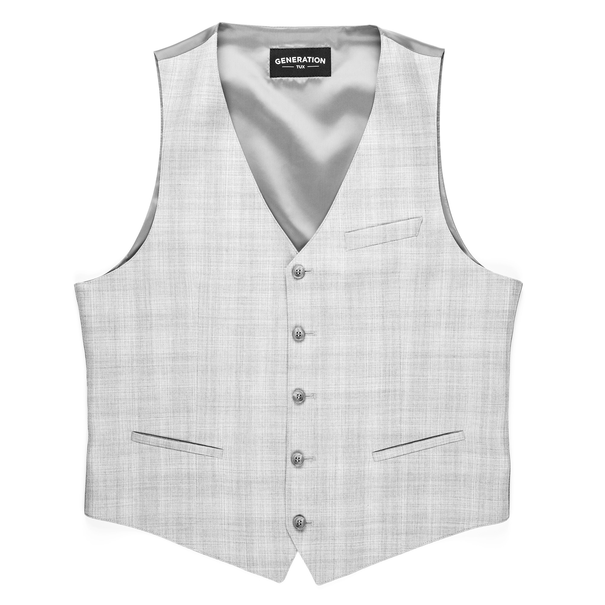 Gray Plaid Suit Vest