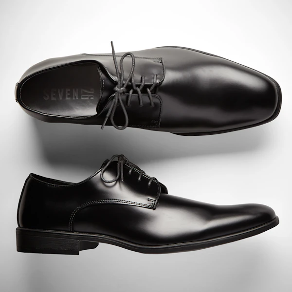 black dress shoes for men Shiny Textured Leather Oxfords Formal & Special Occasions 41 tone charm Men's Black Comfort Dress Shoes