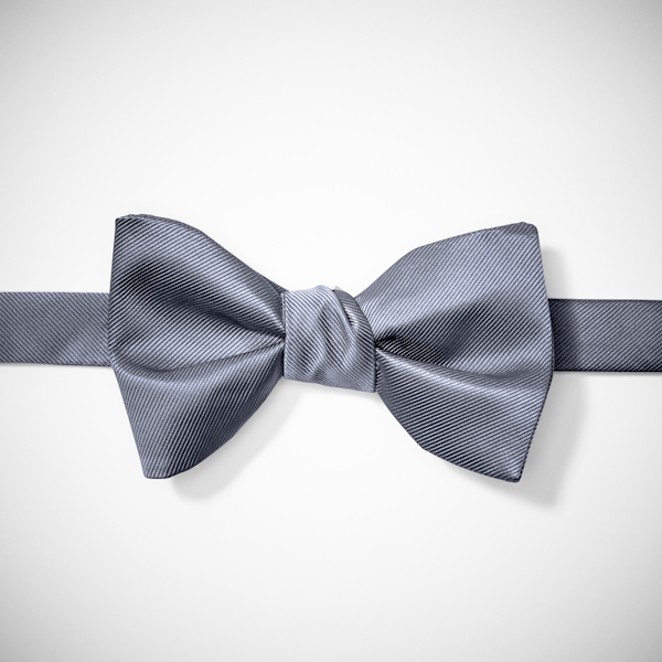 Pewter Pre-Tied Bow Tie